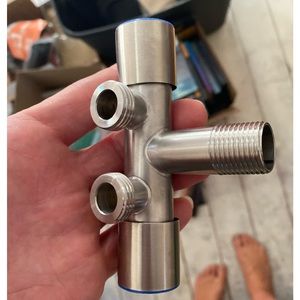 SUS304 Washing Machine Dishwasher DrainHose Tap Splitter Valve Adapter Connector